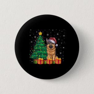 Chapa Redonda De 5 Cm Navidades de Santa Hat alemanes feos alumbran