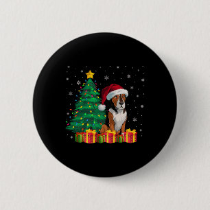 Chapa Redonda De 5 Cm Navidades de Santa Hat brillan por su vida
