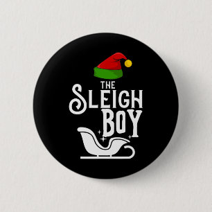 Chapa Redonda De 5 Cm Navidades de Sleigh Boy Festejos Funny Family Mat