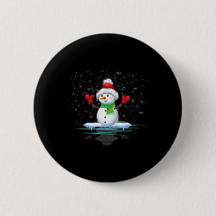 Chapa Redonda De 5 Cm Navidades de Snowman familia Santa Xmas coincidien