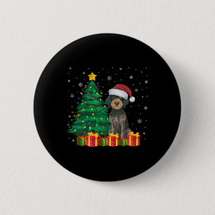 Chapa Redonda De 5 Cm Navidades de Sombrero Santa, punteros y cabello fr