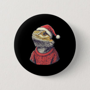 Chapa Redonda De 5 Cm Navidades de Sombrero Santa Sombrero con barba Dra