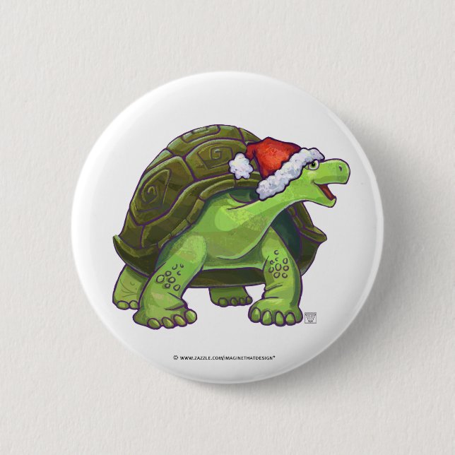 Chapa Redonda De 5 Cm Navidades de Starry Night Tortoise (Anverso)