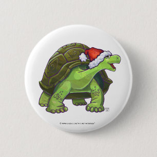 Chapa Redonda De 5 Cm Navidades de Starry Night Tortoise