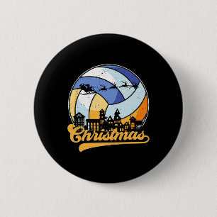 Chapa Redonda De 5 Cm Navidades de voleibol Lmko Pajama Merry Xmas Voley