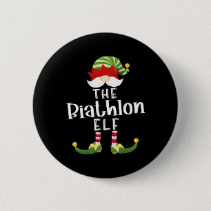 Chapa Redonda De 5 Cm Navidades del grupo Biathlon Elf Funny Pajama Fies