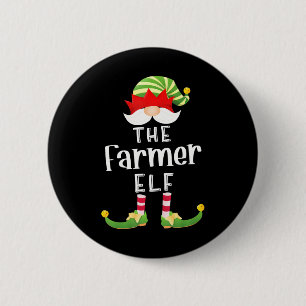 Chapa Redonda De 5 Cm Navidades del grupo Elf de los agricultores Funny