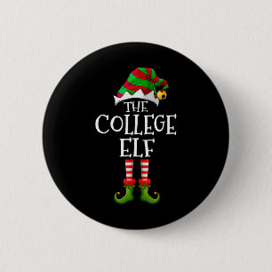 Chapa Redonda De 5 Cm Navidades del grupo Pajama de College Elf Fun Mati