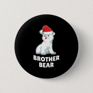Chapa Redonda De 5 Cm Navidades del oso polar - regalo de hermano de Nav