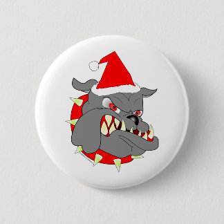 Chapa Redonda De 5 Cm Navidades del perro demonio USMC