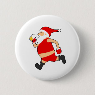 Chapa Redonda De 5 Cm navidades divertidos de cerveza santa
