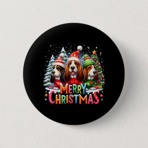 Chapa Redonda De 5 Cm Navidades divertidos regalos navideños por perros 