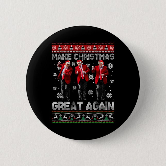 Chapa Redonda De 5 Cm Navidades Donald Trump presidente 2024 (Anverso)