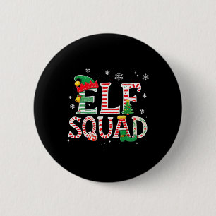 Chapa Redonda De 5 Cm Navidades Elf Squad Familia Pareja A Niños Pajamas