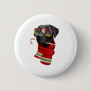 Chapa Redonda De 5 Cm Navidades en julio Shirt Labrador Gafas de sol Per