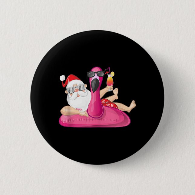 Chapa Redonda De 5 Cm Navidades en julio Vac de verano en Santa Hawái (Anverso)