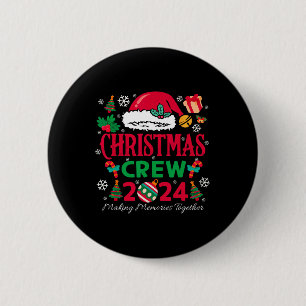 Chapa Redonda De 5 Cm Navidades familiares 2024 Navidades Crew Xmas Mate
