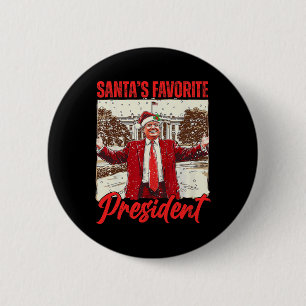 Chapa Redonda De 5 Cm Navidades favoritos de Santa Claus Trump 2024