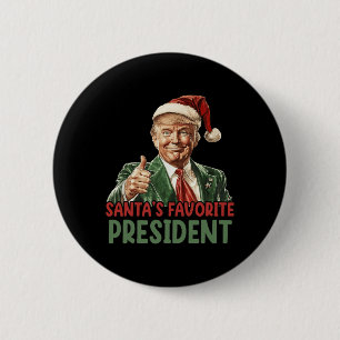 Chapa Redonda De 5 Cm Navidades favoritos de Santa Claus Trump en 2024