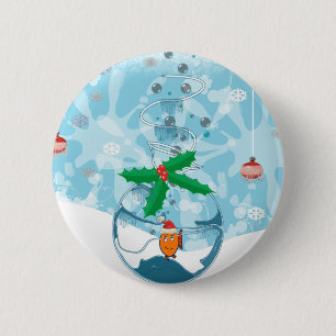 Chapa Redonda De 5 Cm Navidades Fish Splat