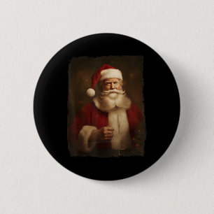 Chapa Redonda De 5 Cm Navidades Funny Trump Santa Claus Retro Vintage