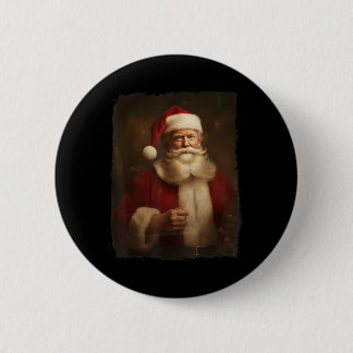 Chapa Redonda De 5 Cm Navidades Funny Trump Santa Claus Retro Vintage