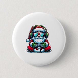Chapa Redonda De 5 Cm Navidades Gamer Boys videojuego Santa Xmas _1
