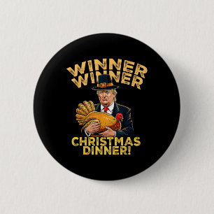 Chapa Redonda De 5 Cm Navidades ganadores de Trump y humor cena X