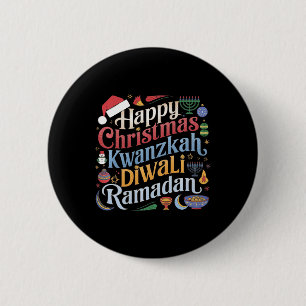 Chapa Redonda De 5 Cm Navidades Hanukkah Kwanzaa Diwali Ramadan