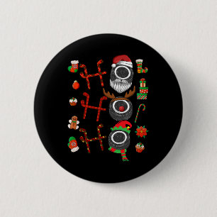 Chapa Redonda De 5 Cm Navidades Ho Ho Ho Ho Ice Hockey Jugador Xm de Hoc
