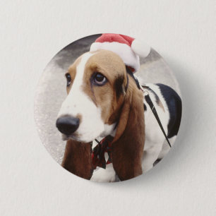 Chapa Redonda De 5 Cm Navidades Hound