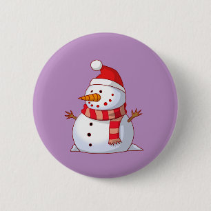 Chapa Redonda De 5 Cm Navidades inteligentes Snowman