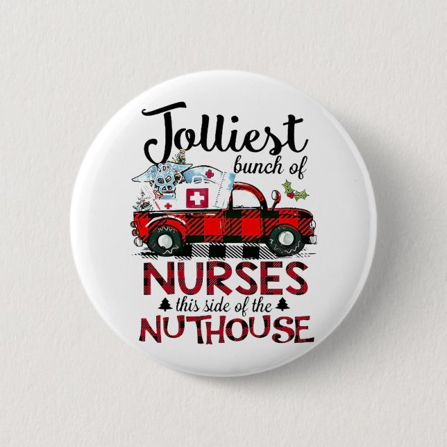 Chapa Redonda De 5 Cm Navidades Joldest Bunch De Enfermeras Este Lado De (Anverso)
