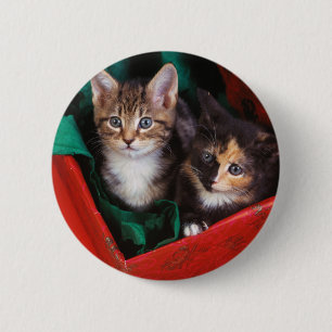 Chapa Redonda De 5 Cm Navidades Kittens