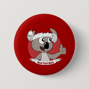 Chapa Redonda De 5 Cm Navidades koala personalizado