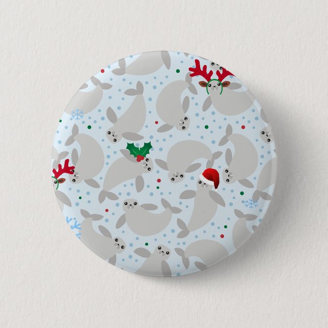 Chapa Redonda De 5 Cm navidades manatee (Anverso)