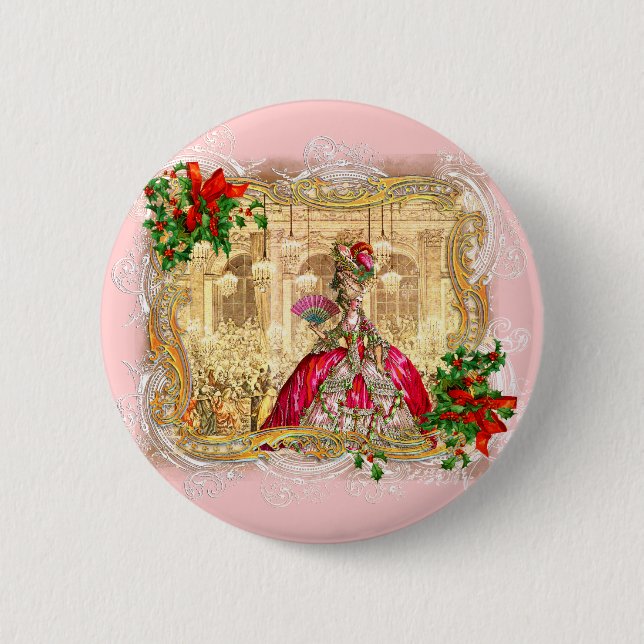 Chapa Redonda De 5 Cm Navidades Marie Antoinette (Anverso)