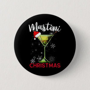 Chapa Redonda De 5 Cm Navidades Martini Tail Happy Hour Fun Drink Regalo