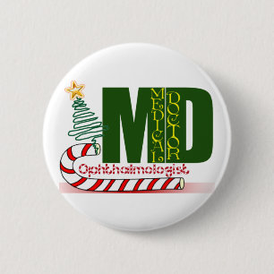CHAPA REDONDA DE 5 CM NAVIDADES OPHTHALMOLOGISTA