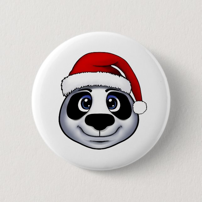 Chapa Redonda De 5 Cm Navidades Panda (Anverso)