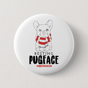 Chapa Redonda De 5 Cm Navidades Perro Perro Perros Santa Perros Desangra
