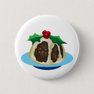 Chapa Redonda De 5 Cm Navidades pudding