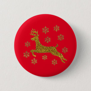 Chapa Redonda De 5 Cm Navidades renos