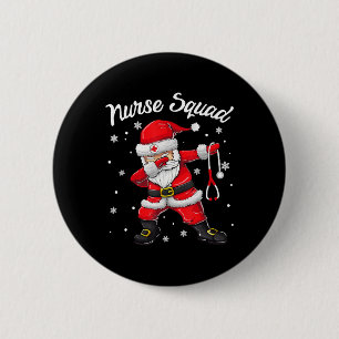 Chapa Redonda De 5 Cm Navidades Scrub Dabbing Santa