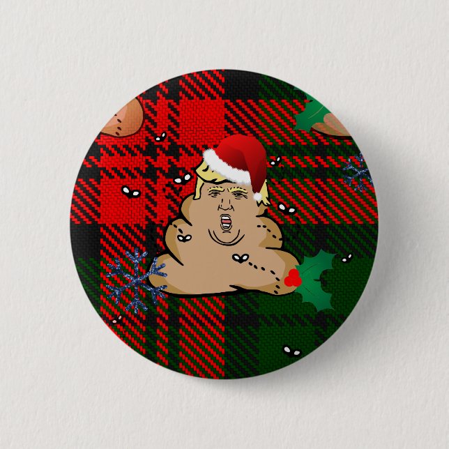 Chapa Redonda De 5 Cm navidades se deshacen de trump (Anverso)