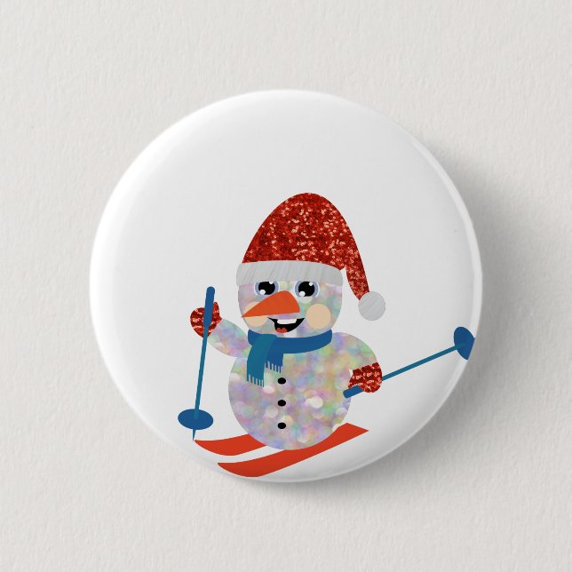 Chapa Redonda De 5 Cm navidades snowman (Anverso)