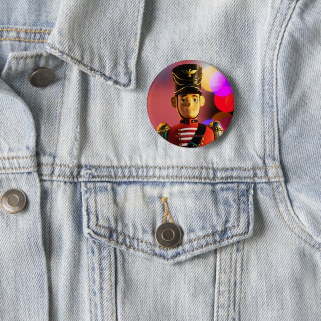 Chapa Redonda De 5 Cm Navidades soldado de juguete figurine SlipperyJoe  (In situ)