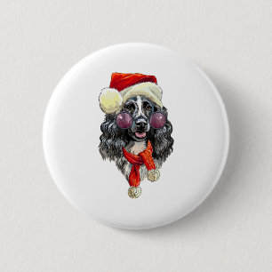 Chapa Redonda De 5 Cm Navidades spaniel dog