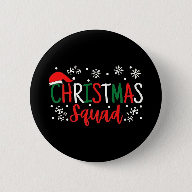 CHAPA REDONDA DE 5 CM NAVIDADES SQUAD (Anverso)