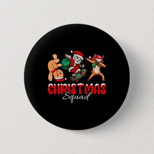 Chapa Redonda De 5 Cm Navidades Squad Santa Dabbing Elf